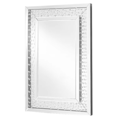 Diamond Setting Rectangle Wall Mirror For Living Room